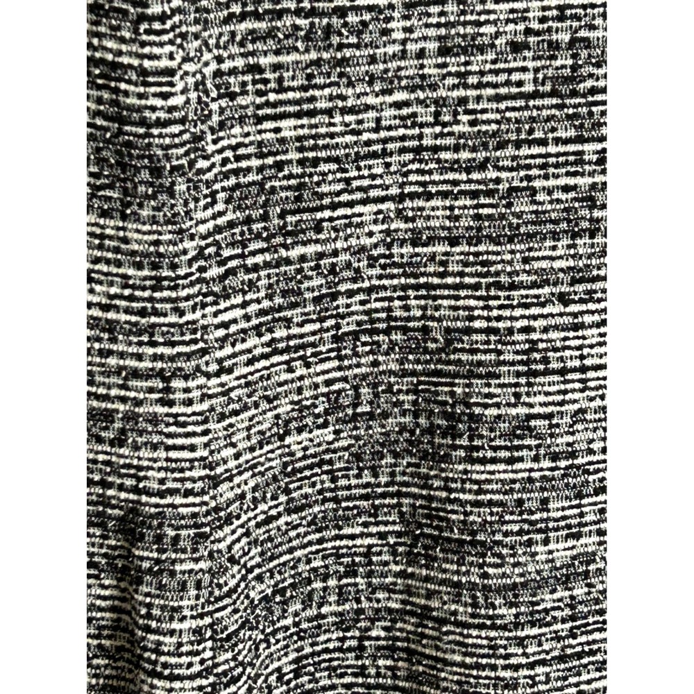 Karl Lagerfeld Paris Tweed Mini Dress Black Whte Faux Pearl Short Puff Sleeve 12 - Picture 16 of 16
